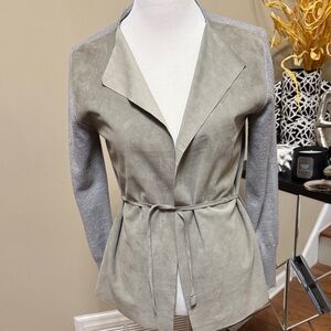 Rani Arabella Gray Sweater/Blazer and Cashmere/Leather Size M pre-owned.